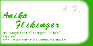 aniko flikinger business card